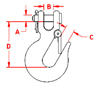 Clevis Slip Hook Drawing