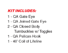 Quick Attach™ Lifeline Kit w Gate Closed Body