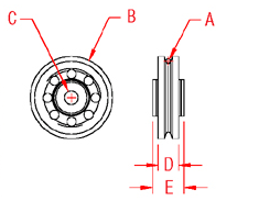 Wire Rope Sheave   Bearings Drawing