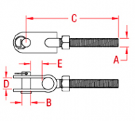 Turnbuckle Toggle Drawing